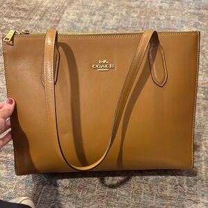 Coach Brown Leather Tote Bag
